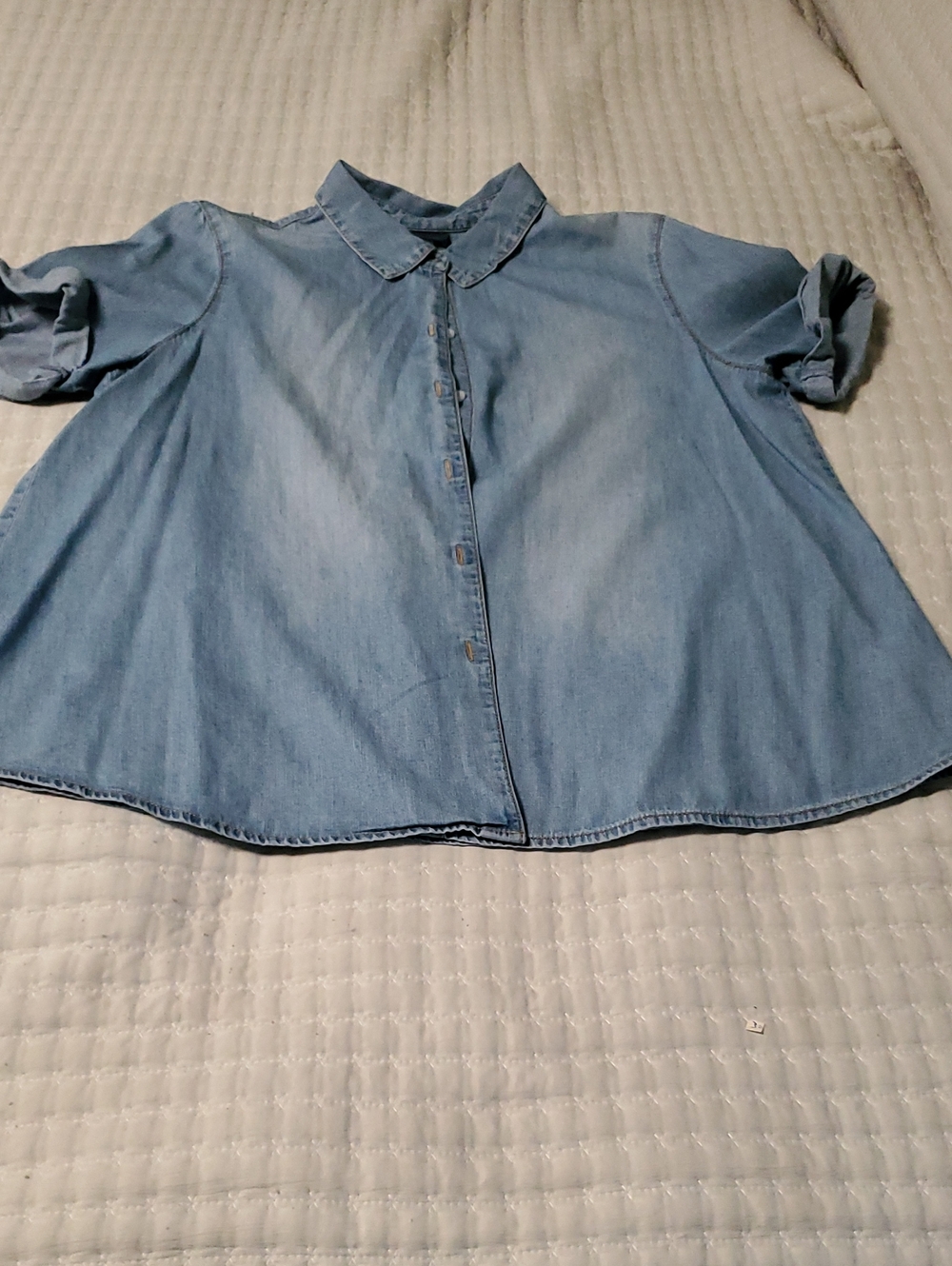 J. Jill Light Blue Denim Button-Front Shirt